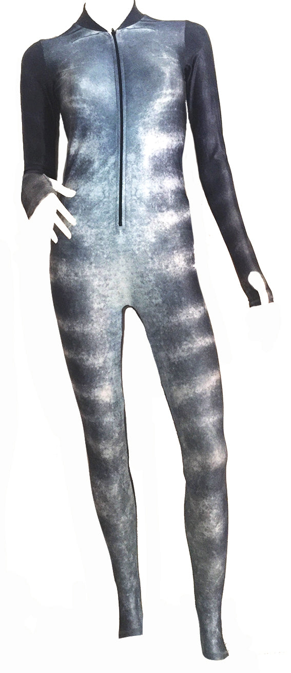 Womens - Tiger Shark Print - Surf & Stinger Suit - Front Zip - Repreve® Fabric