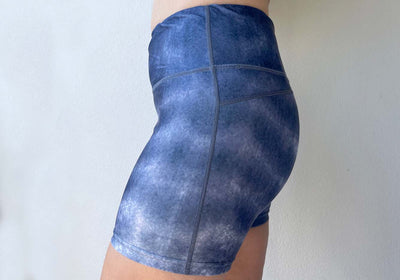 Eco Yoga Shorts MKII - Tiger Shark Print  - Repreve® Fabric