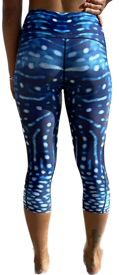 NEW - Whale Shark - 3/4 Yoga Leggings - Repreve® Fabric