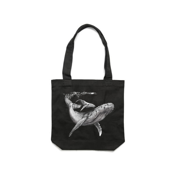 Humpback & Calf - Cream, Black & Graphite (Tote) Bags