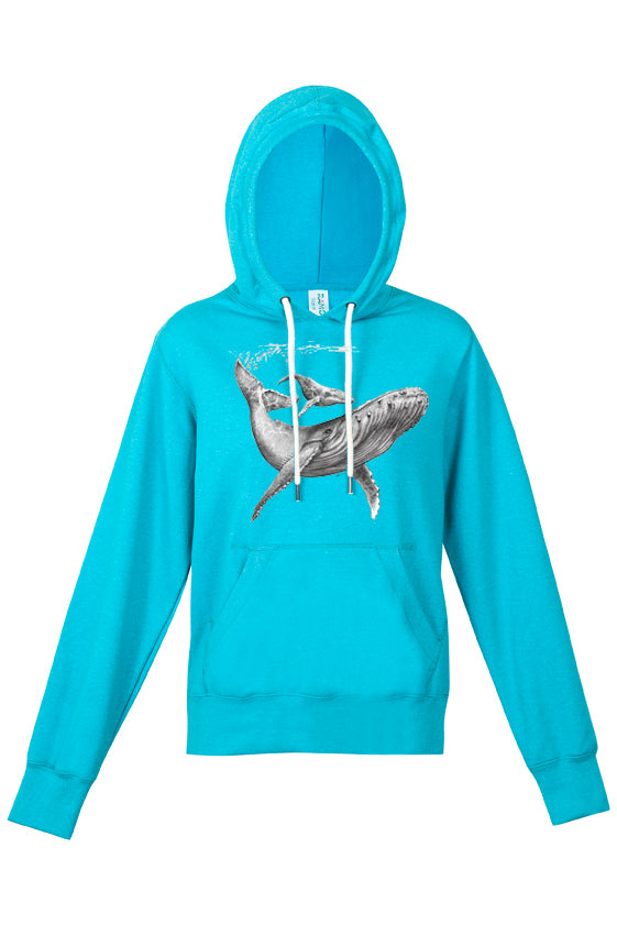 Womens - Humpback & Calf Print - Limited Edition - Hoodie