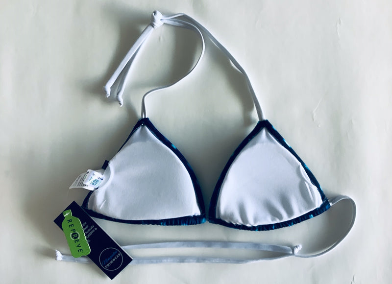 WhaleShark Print - Tri Bikini Top - Repreve® Fabric