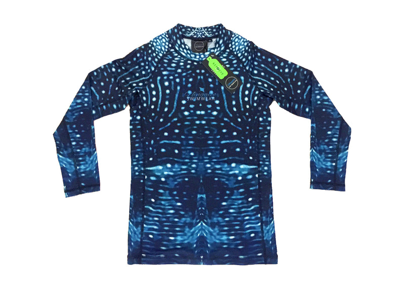 Youths - Unisex - Whale Shark Full Print - Long sleeve - Rash Vest - Repreve® Fabric