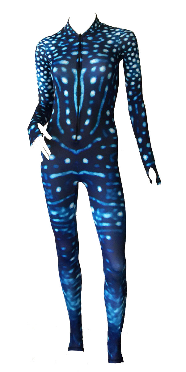 Womens - Whale shark Print - Surf & Stinger Suit - Front Zip - Repreve® Fabric