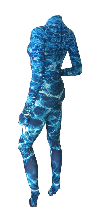 Womens - Turquoise Bay Print - Surf & Stinger Suit - Front Zip - Repreve® Fabric
