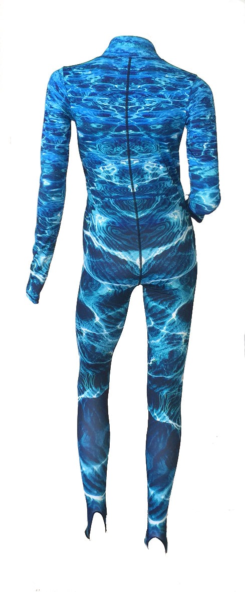 Womens - Turquoise Bay Print - Surf & Stinger Suit - Front Zip - Repreve® Fabric