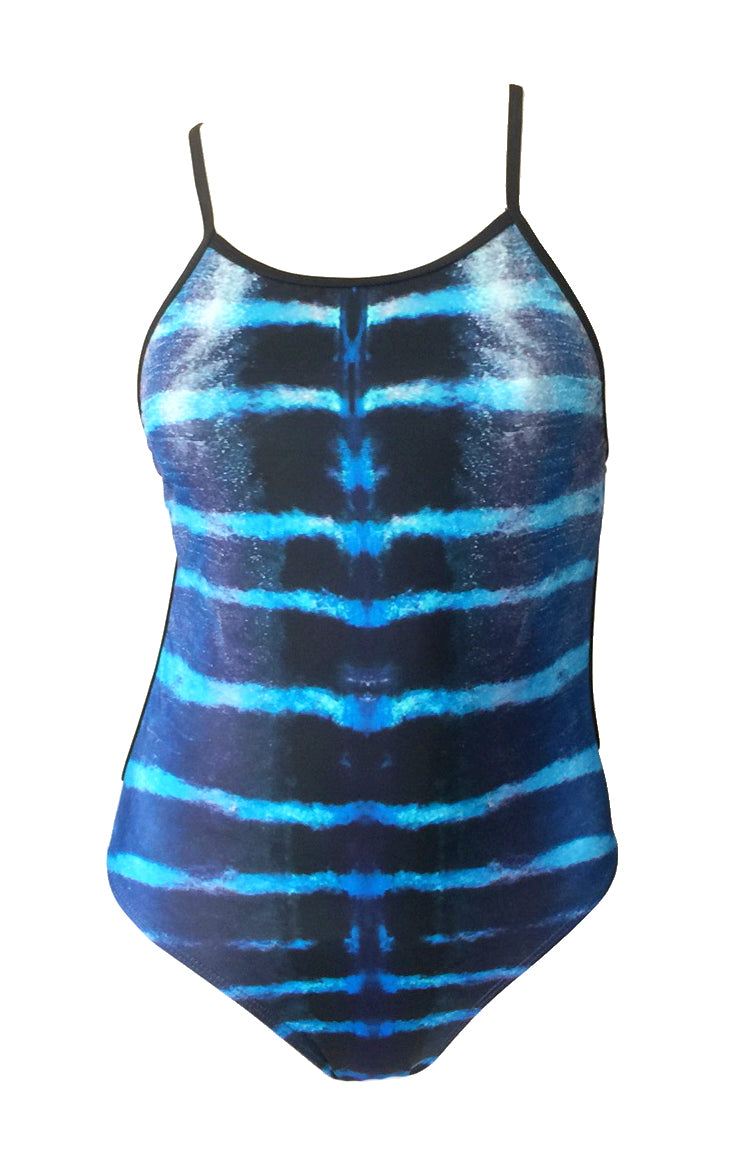 Australian Made - Wahoo Print - Ladies One piece - 8mm straps - Chlorine Resistant