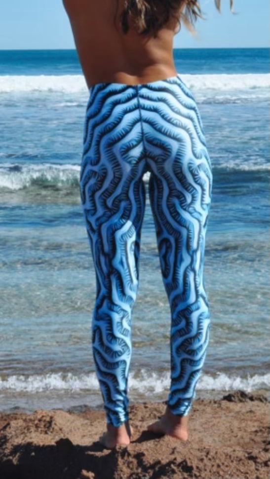 Coral Bay - Yoga / Swim Leggings - Repreve® Fabric