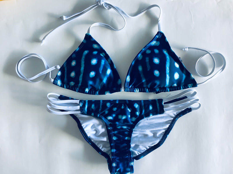 WhaleShark Print - Tri Bikini Top - Repreve® Fabric