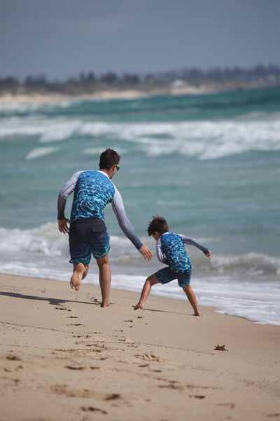 Youths - Unisex - Turquoise Bay - Long sleeve - Rash Vest - Repreve® Fabric