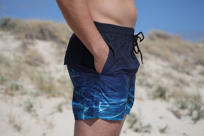 Mens - Turquoise Bay - Aussie Boxer - Euro Style - Swim Shorts