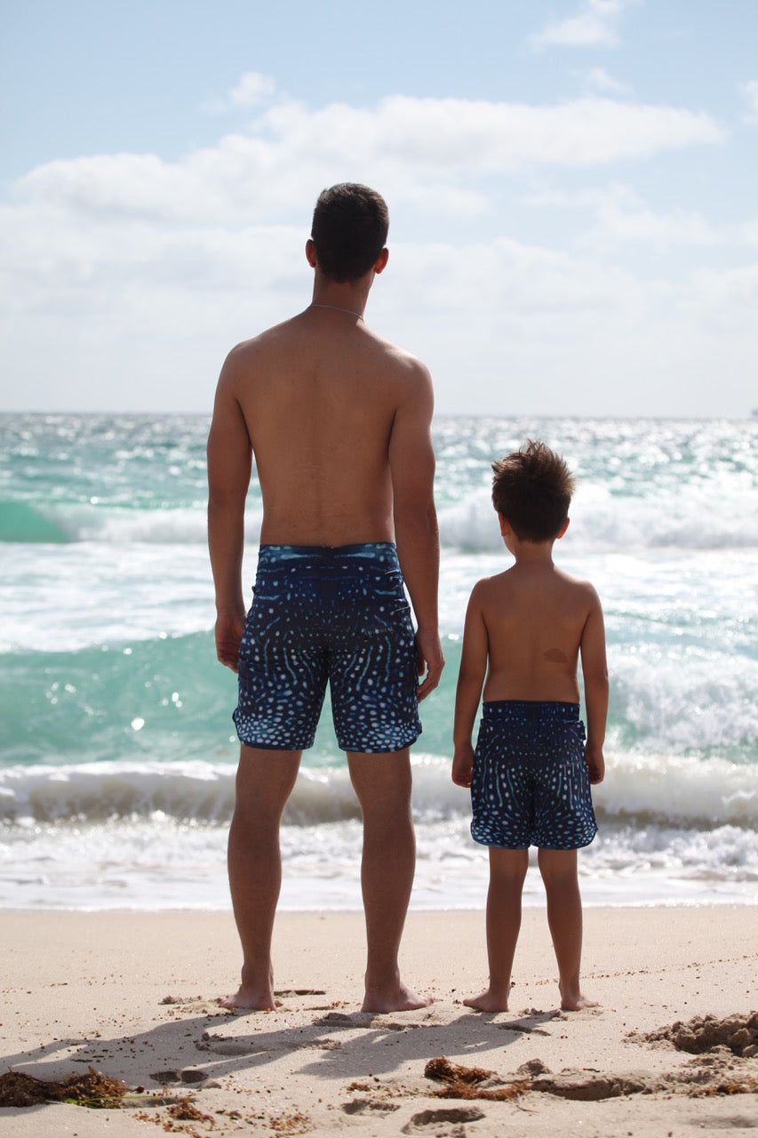 Boys Whale Shark Way Stretch Eco Surf Boardshorts