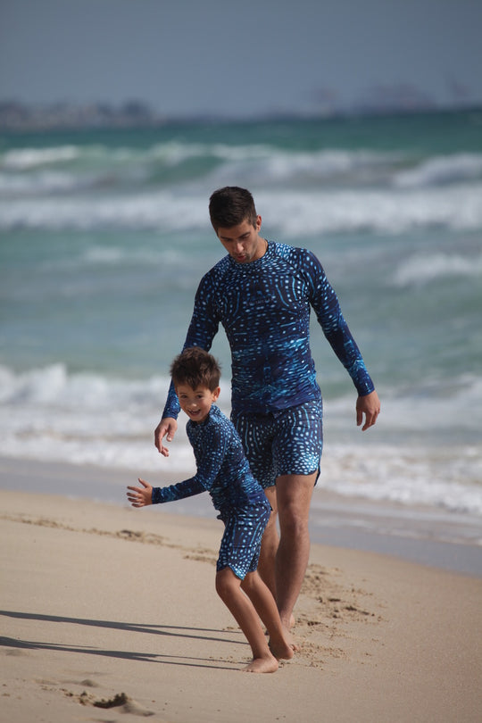 Mens - ladies - Unisex - Whale Shark Full Print - long sleeve - Rash Vest - Repreve® Fabric