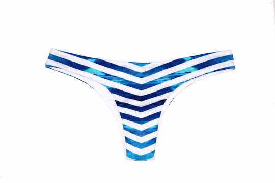 Marina Stripe - Parrotfish - Reversible - Skimpy Cut Briefs - Repreve® Fabric