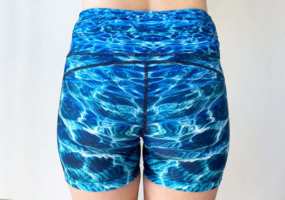 Eco Yoga Shorts MKII - Turquoise Bay  - Ladies - Repreve® Fabric
