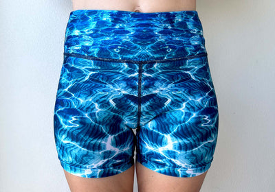 Eco Yoga Shorts MKII - Turquoise Bay  - Ladies - Repreve® Fabric