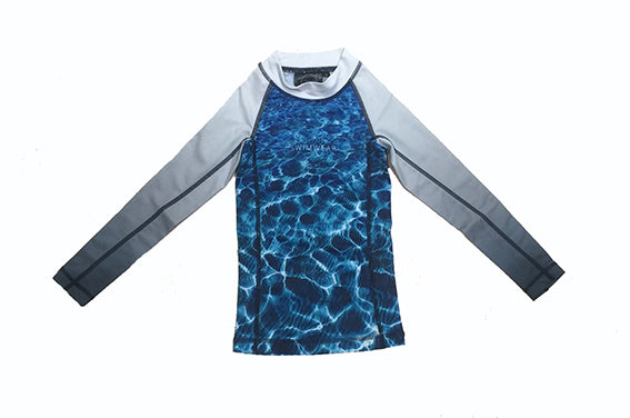 Youths - Unisex - Turquoise Bay - Long sleeve - Rash Vest - Repreve® Fabric