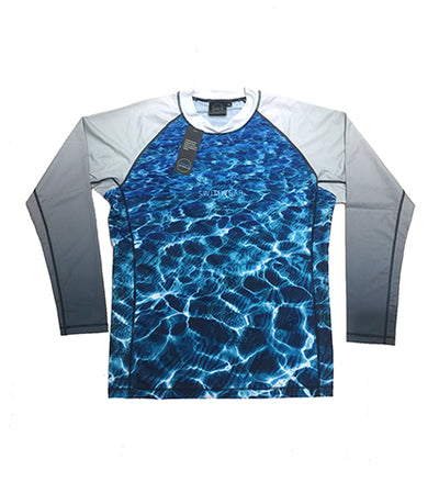 Mens - Womens - Unisex - Turquoise Bay - Long sleeve - Rash Vest - Repreve® Fabric