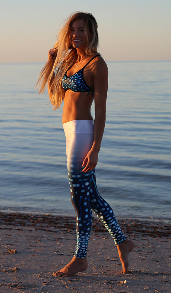 Whale Shark - Eco Fade - Yoga Leggings - Repreve® Fabric