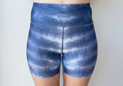 Eco Yoga Shorts MKII - Tiger Shark Print  - Repreve® Fabric