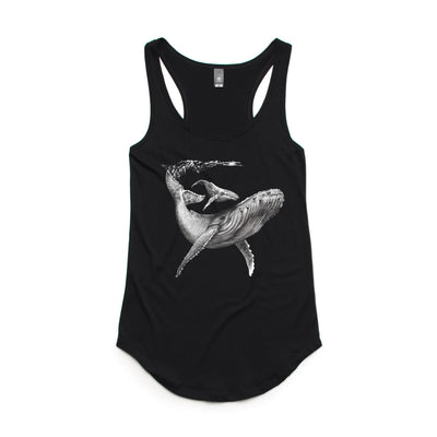 Womens - Racerback - singlet - humpback print