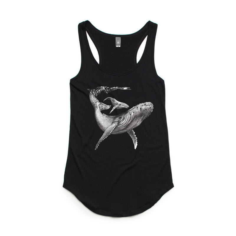 Womens - Racerback - singlet - humpback print