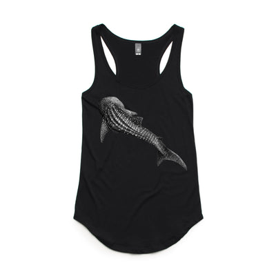 Women's 'Racerback' cut Limited Edition Whale shark print Singlet