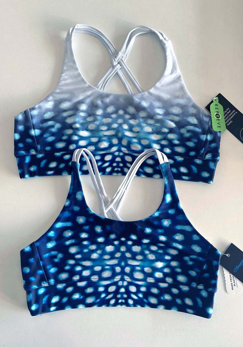 ECO Fade - Whale Shark - Yoga Crop Top - Repreve® Fabric