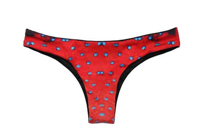 Coral Trout Print - Reversible - Skimpy Briefs - Repreve® Fabric